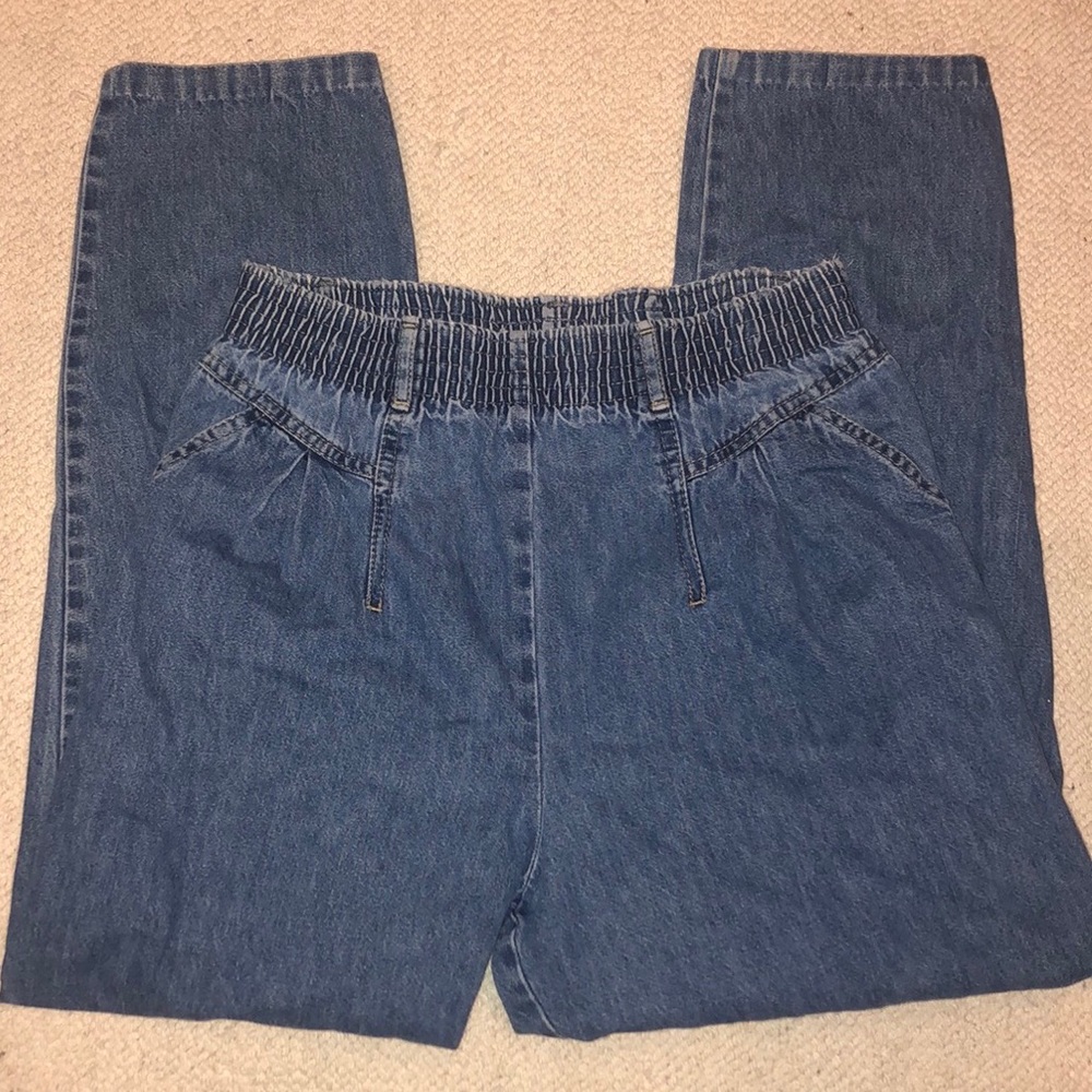 Vintage elastic waist mom jeans size 12
